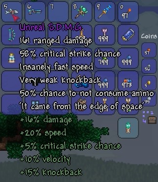 Ranger crit or dmg prefix terraria 2