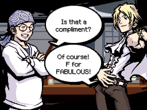 Image result for the world ends with you f for fabulous