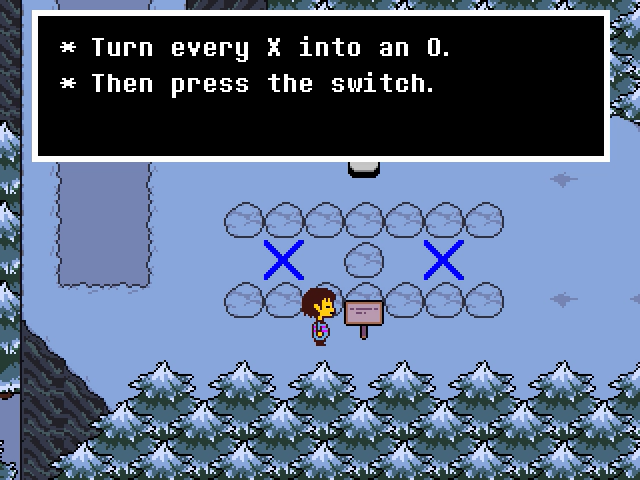 undertale x and o puzzle