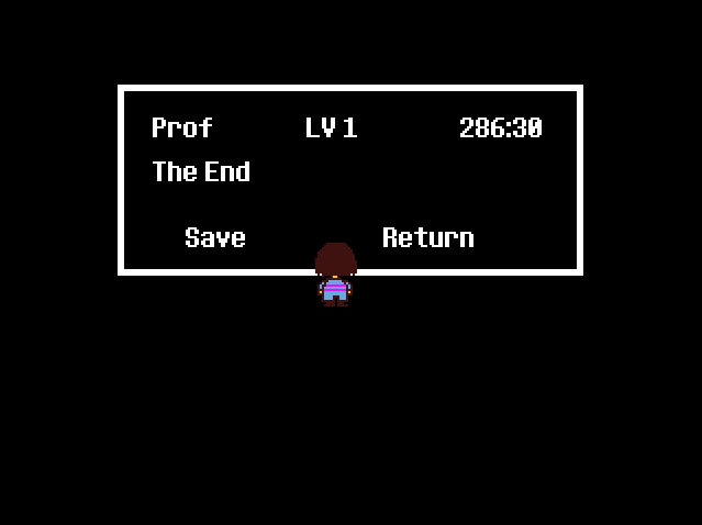 In Undertale, in the fight against Flowey, he can very briefly be seen  saving file 3 at the beginning of the fight. This is the file he loads at  the end of