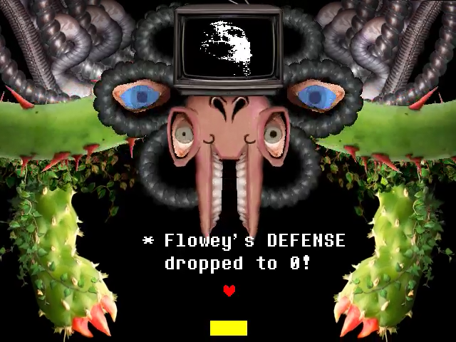 Flowey, Sans' Boss Battle, Photoshop Flowey. Undertale. Screenshots by