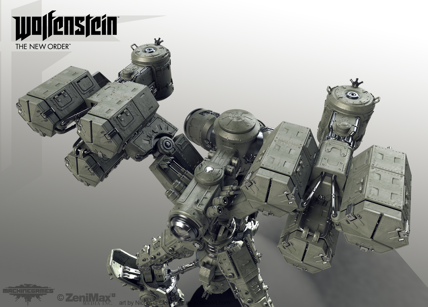 wolfenstein the new order giant robot